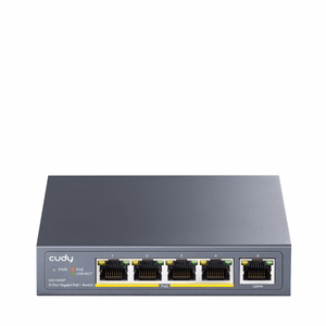 Cudy GS1005P network switch Gigabit Ethernet (10/100/1000) Power over Ethernet (PoE) pelēks