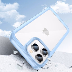 Outer Space viedtālruņa apvalks iPhone 14 Pro Max cietais apvalks ar gēla rāmi zila