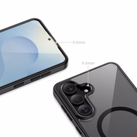 Tech-Protect Magmat MagSafe Maciņš for Samsung Galaxy S26 - caurspīdīgs melns