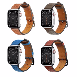 Ādas siksniņa Apple Watch 38 / 40 / 41 mm aproce – sarkana