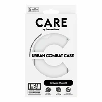 CARE by PanzerGlass Urban Combat viedtālruņa apvalks iPhone 15 - caurspīdīgs