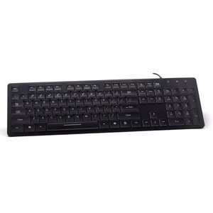 ART vadu tastatūra USB A QWERTY ar apgaismojumu plāna AK-20 melna