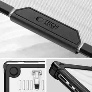 Tech-Protect SmartShell Pro apvalks MacBook Air 15" 2023-2025 M2 / M3 / M4 - caurspīdīgs un melns