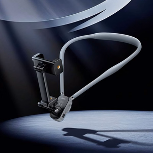Neck universal phone holder Hoco K30 melns pelēks
