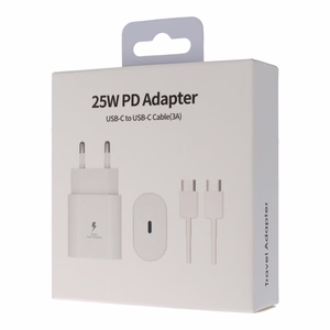 Lādētājs Fast Charging TA800W 25W baltas + USB-C laidas OEM