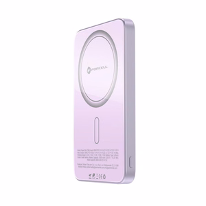 Portatīvais lādētājs saderīgs ar MagSafe Forcell F-Energy SuperSlim F5K8 QC4.0 PD3.0 15W 5000 mAh violets