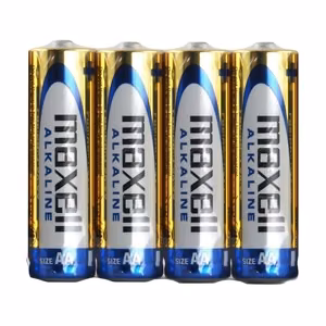 Maxell ALKALINE LR06 LR6 AA sārma baterijas, 4 gab., folijas iepakojums, 1.5 V