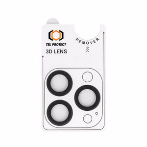 Tel Protect 3D Lens melnie rūdītie aizsargstikli Apple iPhone 18 Pro / 18 Pro Max kameras lēcām (3 gab.)