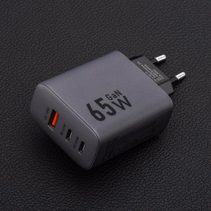 FORCELL F-ENERGY GaN VT-42B pelēks ceļojuma lādētājs 2 x Type C + USB A PD QC4.0 4A 65W ar PD