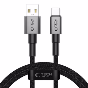 Tech-Protect UltraBoost DNA USB-A / USB-C kabelis 15W/3A 100cm - pelēks