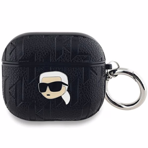 Чехол Karl Lagerfeld Monogram Karl Head для AirPods 3 - чёрный