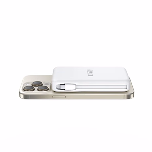 Tech-Protect LifeMag PB31 внешний аккумулятор с MagSafe 10000mAh 15W USB-C / USB-A / встроенные кабели USB-C / Lightning - Белый