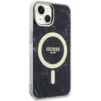 Guess GUHMP14SPCUMAK iPhone 14 6.1" melns/melns cietais apvalks Marble Magnētiskais