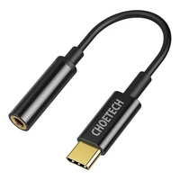 Adapteris Choetech AUX003 USB-C uz 3.5mm audio ligzdas adapteris (melns)