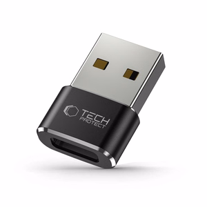 Tech-Protect UltraBoost USB-A (spraudnis) / USB-C (ligzda) adapteris - melns