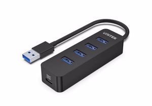 UNITEK H1117A aktīvs USB-A sadalītājs 4x USB-A 3.1, 10W