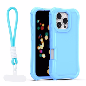 Safepop maciņš ar siksniņu priekš iPhone 16 Pro Max 6,9" zils