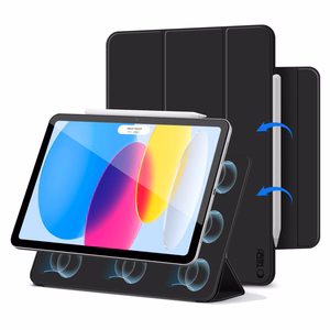 Tech-Protect Smartcase magnētiskais apvalks iPad 10.9” 2022 / iPad 11” 2025 planšetdatoram - melns