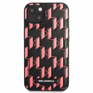 Karl Lagerfeld Monogrammas plāksnes viedtālruņa apvalks iPhone 13 / 14 / 15 6.1" - rozā