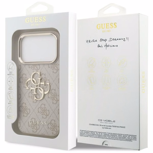 GUESS GUE005597 (4G PU Big Logo) aizsargvāciņš ierīcei iPhone 18 Pro Max / 17 Pro Max, krāsa – rozā