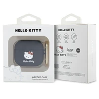 Hello Kitty silikona 3D Kitty galvas apvalks AirPods 3 - melns