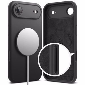Ringke Silikona Magnētiskais MagSafe viedtālruņa apvalks iPhone 17 Air - melns