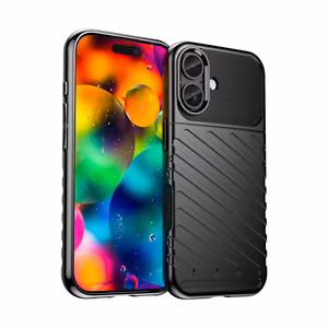 Thunder viedtālruņa apvalks iPhone 17 - melns