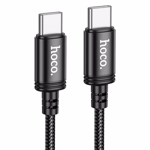 Kabelis USB-C uz USB-C Hoco 3A 60W 3 m X91 melns