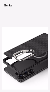 Benks Magnetic Armor Pro Armor Grid Kevlar Maciņš Metal Frame 600D (H048) for Samsung Galaxy S26 melns
