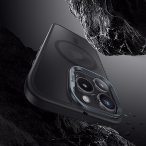 Benks Magnētiskais Mist apvalks ar metāla rāmi iPhone 16 Pro Max pelēks