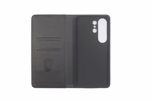 JM STAND FLIP CASE paredzēts Galaxy S26 Ultra, melnā krāsā
