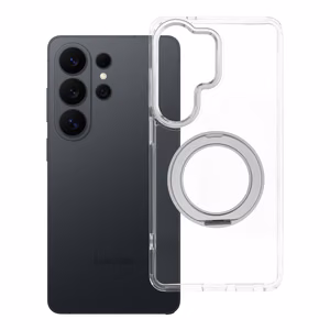 Case for Samsung S26 ULTRA Frame Circle Stand compatible with MagSafe transparent