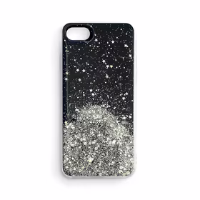 Wozinsky Star Glitter Spīdīgs viedtālruņa apvalks iPhone 12 mini melns