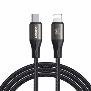 USB kabelis Joyroom SA25-CL3 USB-C uz Lightning 30W 1,2 m melns