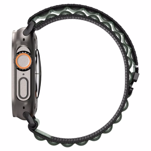 SPIGEN WBF1 siksniņa APPLE WATCH 6 / 7 / 8 / 9 / 10 / SE / ULTRA 1 / 2 (44 / 45 / 46 / 49 MM) melns/zaļš