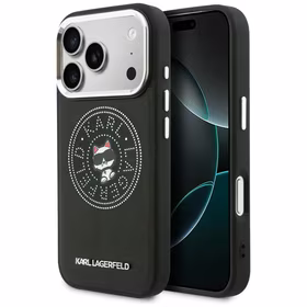 Karl Lagerfeld Point & Choupette Sketch MagSafe Maciņš for iPhone 17 Pro - melns