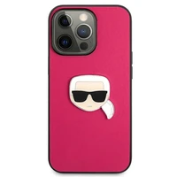 Karl Lagerfeld Ādas Ikonik Karl's Head Metāla apvalks iPhone 13 Pro / 13 6,1\" - rozā