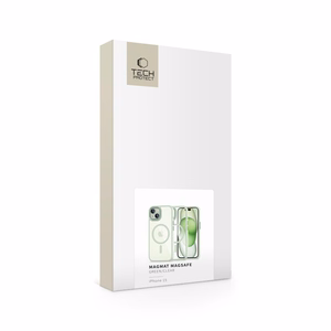 Tech-Protect MagMat MagSafe viedtālruņa apvalks iPhone 15 - caurspīdīgi zaļš