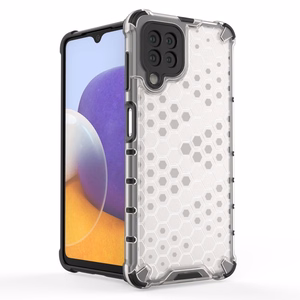 Honeycomb viedtālruņa apvalks ar TPU buferi Samsung Galaxy A22 4G zils