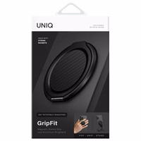 Uniq Gripfit Premium 360 magnētiskais turētājs ar statīvu – melns / oglekļa melns