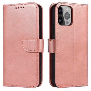 Wallet Case with Stand for iPhone 15 Pro Max Magnet Case - Pink