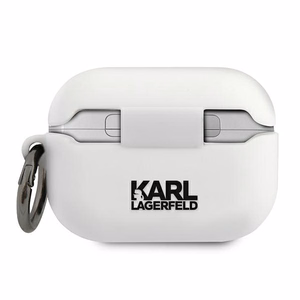 Karl Lagerfeld KLACAPSILCHWH AirPods Pro maciņš balts Silicone Choupette