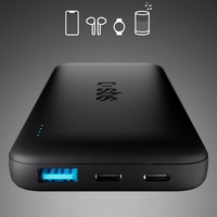 SBS Infinity portatīvais lādētājs 10000mAh 10W LiFePo₄ USB-A USB-C - melna