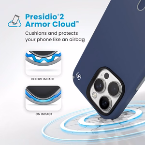 Speck Presidio2 Pro vāciņš ar MagSafe un ClickLock iPhone 16 Pro Max tālrunim, Coastal Blue/Dust Grey