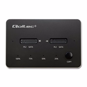Qoltec 50310 Disku Dokstacija 2x SSD M.2 SATA NGFF USB Type-C