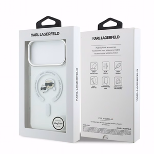 Karl Lagerfeld IML K&CH Heads Metal Frame MagSafe maciņš Apple iPhone 18 Pro Max