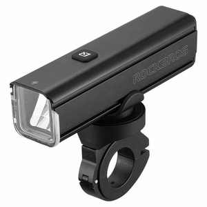 Rockbros 24610002001 priekšējais velosipēda lukturis 1000 lm + USB-C - USB-A kabelis - melns