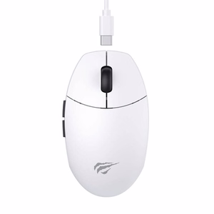 Havit MS1039W bezvadu spēļu pele (balta)