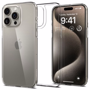 Viedtālruņa apvalks Spigen Airskin Hybrid iPhone 15 Pro Max - caurspīdīgs (m)