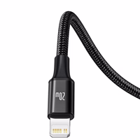 Baseus kabelis 3in1 Rapid PD USB-C - micro USB + Lightning + USB-C 1,5m melns 20W